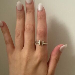 Tiffany’s Tiffany T Square Ring in sterling silver